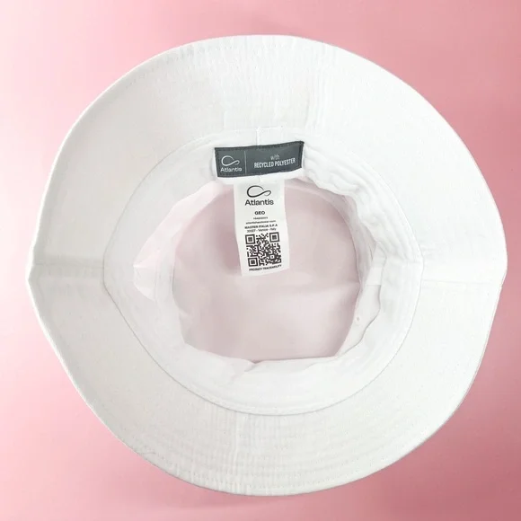 NWT Bucket Hat White Sun Hat for Adults Geo hat made from recycled material - Picture 3 of 9